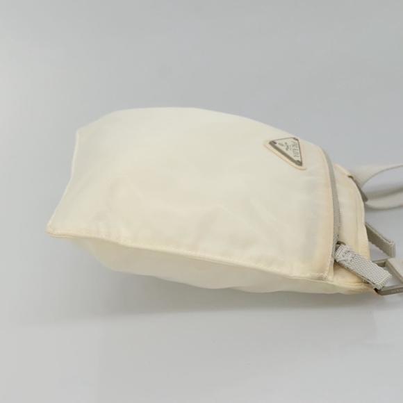 PRADA Shoulder Bag Nylon White Silver Auth hk2216 - Picture 3 of 16
